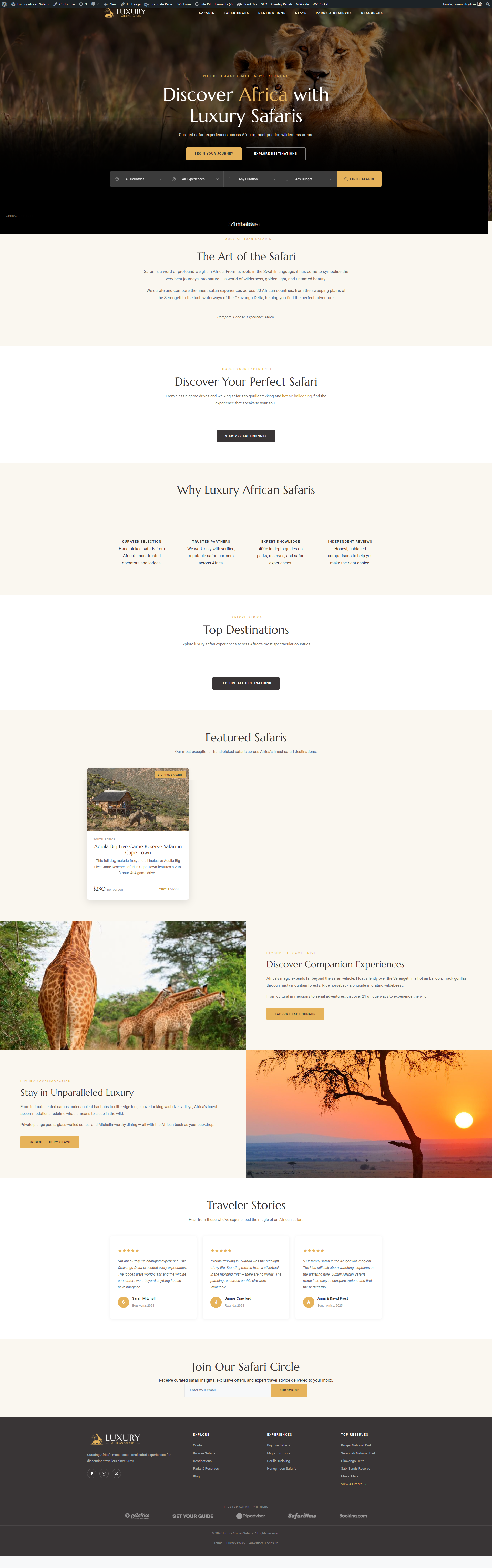 Luxury African Safaris - curated safari experiences across Africa